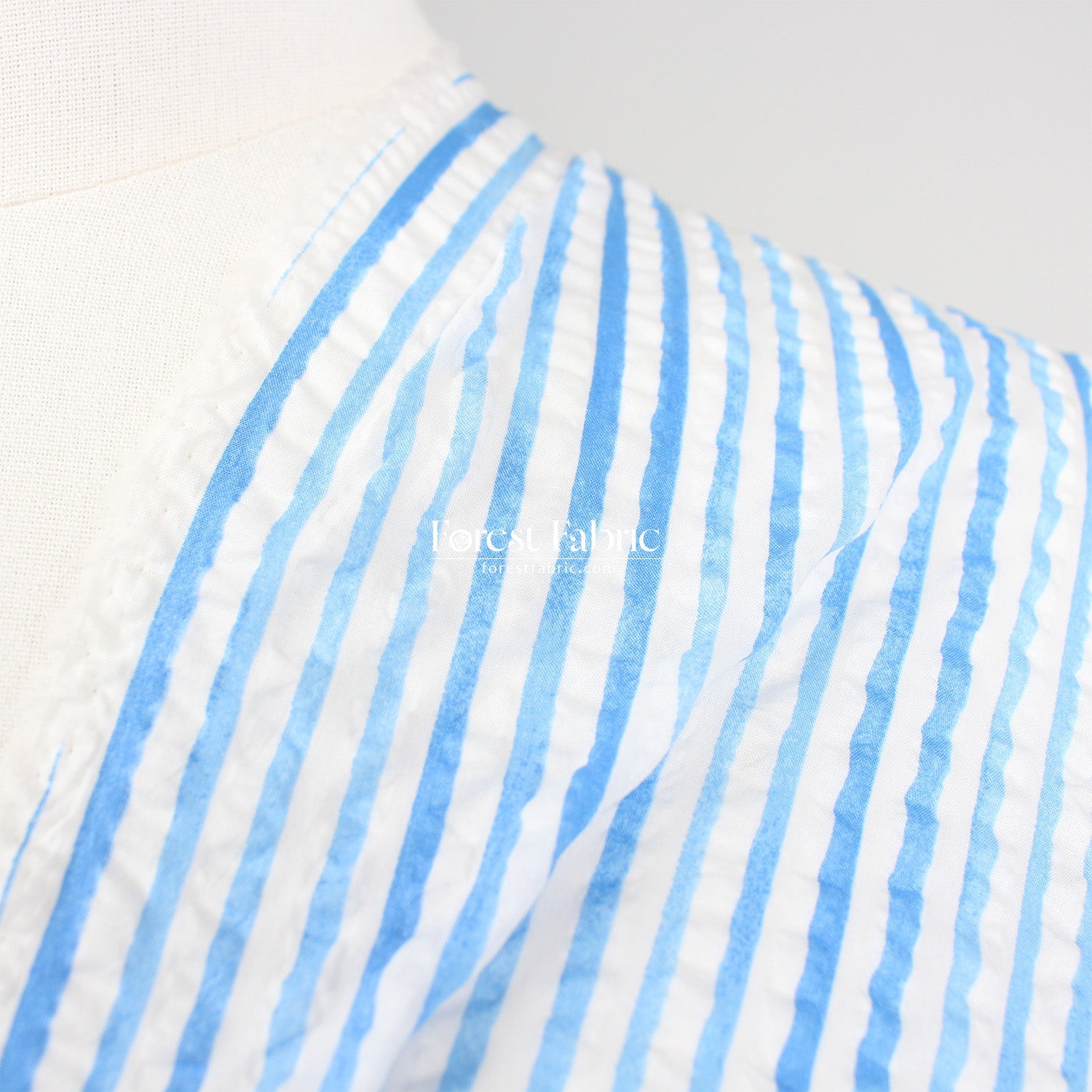 Seersucker cotton - strips fabric - FO:REST Fabric 布恩堂Liberty fabrictana lawnjapanese fabricykk zipper