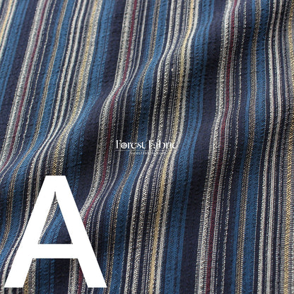 Shijira - ori Yarn dyed cotton - strip fabric - FO:REST Fabric 布恩堂Liberty fabrictana lawnjapanese fabricykk zipper