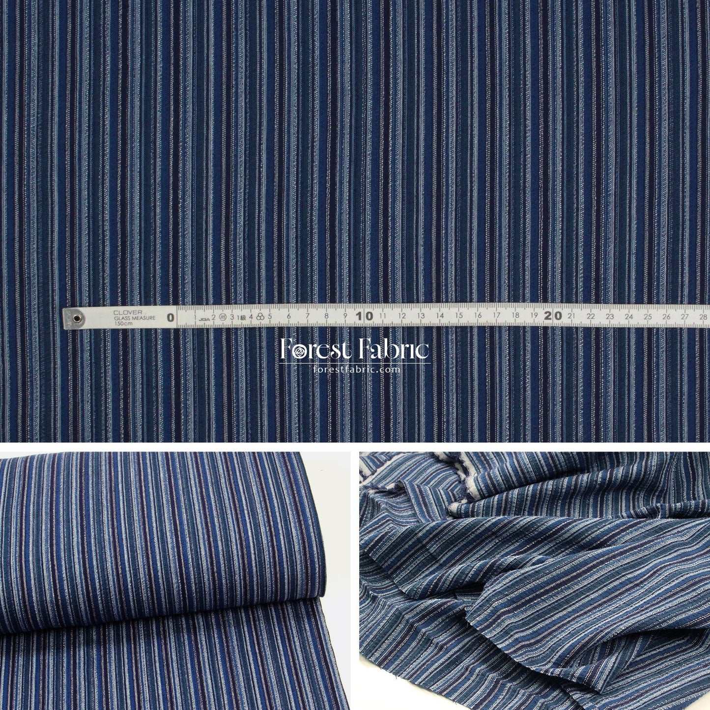 Shijira - ori Yarn dyed cotton - strip fabric - FO:REST Fabric 布恩堂Liberty fabrictana lawnjapanese fabricykk zipper