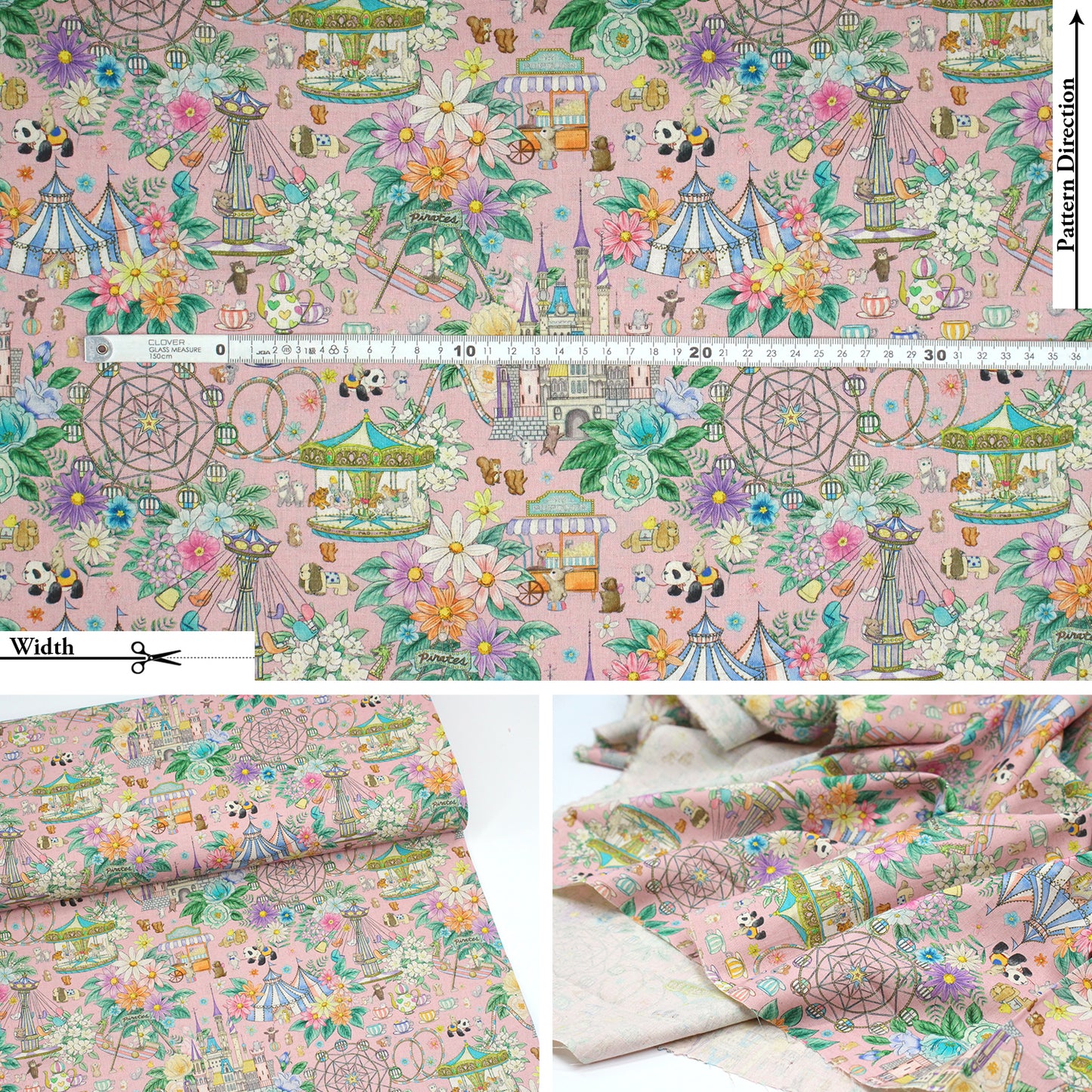 cotton linen - Decoration Park fabric B