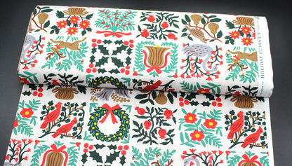 cotton - Holiday Tapestry Cream Large fabric