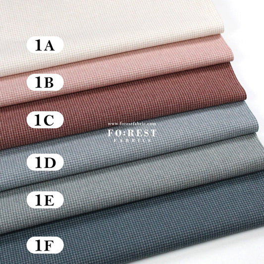 Yarn dyed cotton - Check1 fabric - FO:REST Fabric 布恩堂Liberty fabrictana lawnjapanese fabricykk zipper