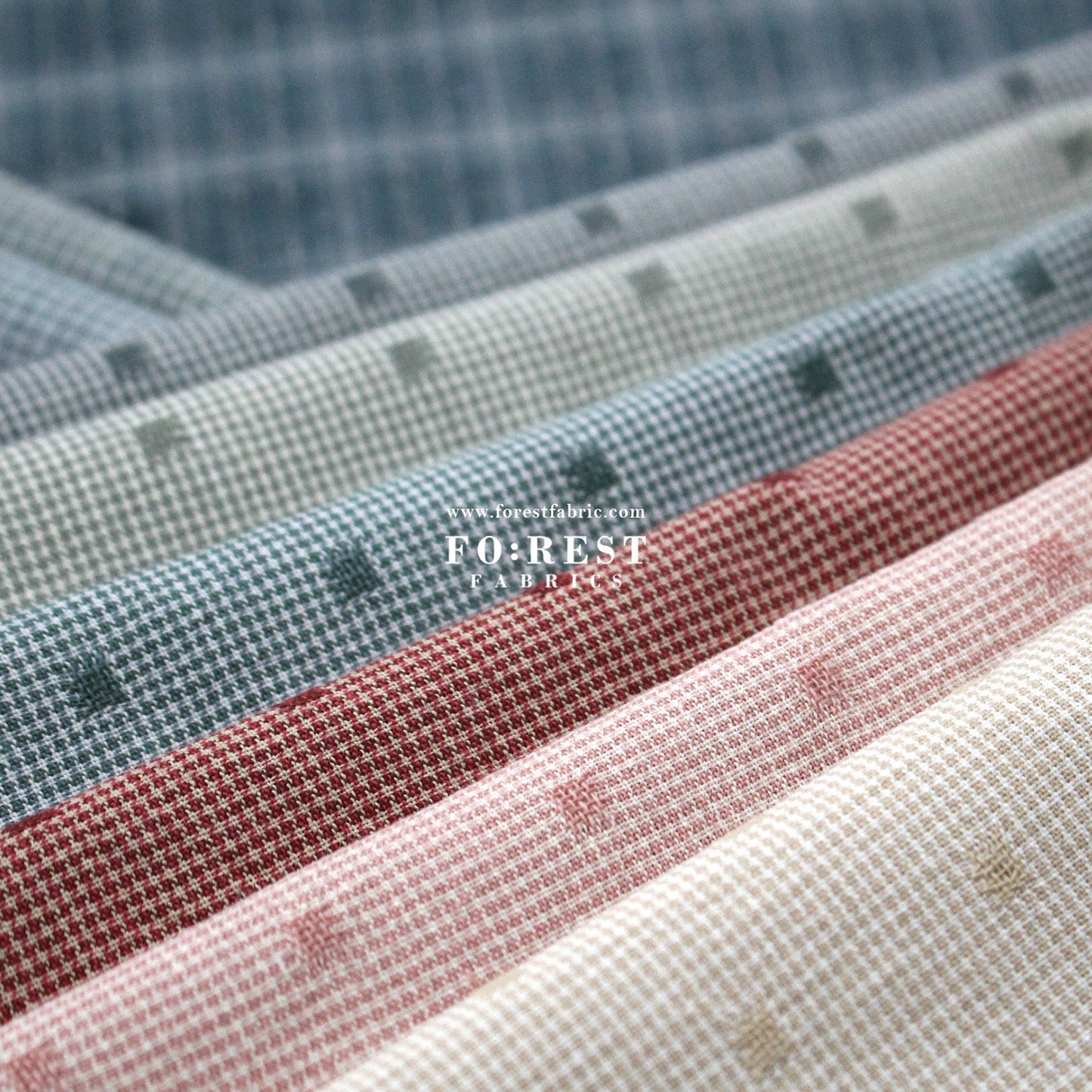 Yarn dyed cotton - Check2 fabric - FO:REST Fabric 布恩堂Liberty fabrictana lawnjapanese fabricykk zipper