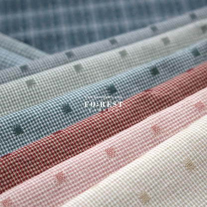 Yarn dyed cotton - Check2 fabric - FO:REST Fabric 布恩堂Liberty fabrictana lawnjapanese fabricykk zipper