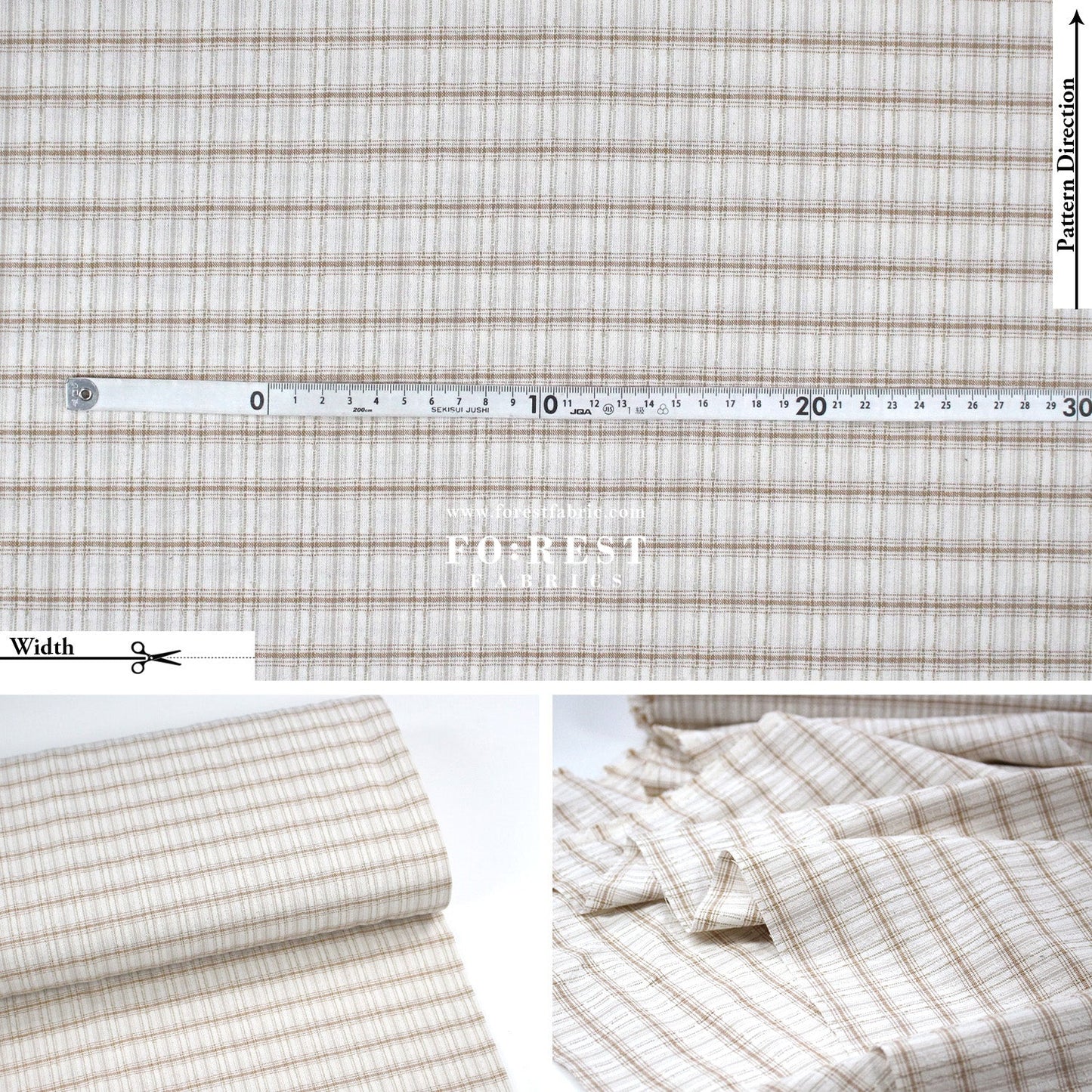 Yarn dyed cotton - Check3 fabric - FO:REST Fabric 布恩堂Liberty fabrictana lawnjapanese fabricykk zipper