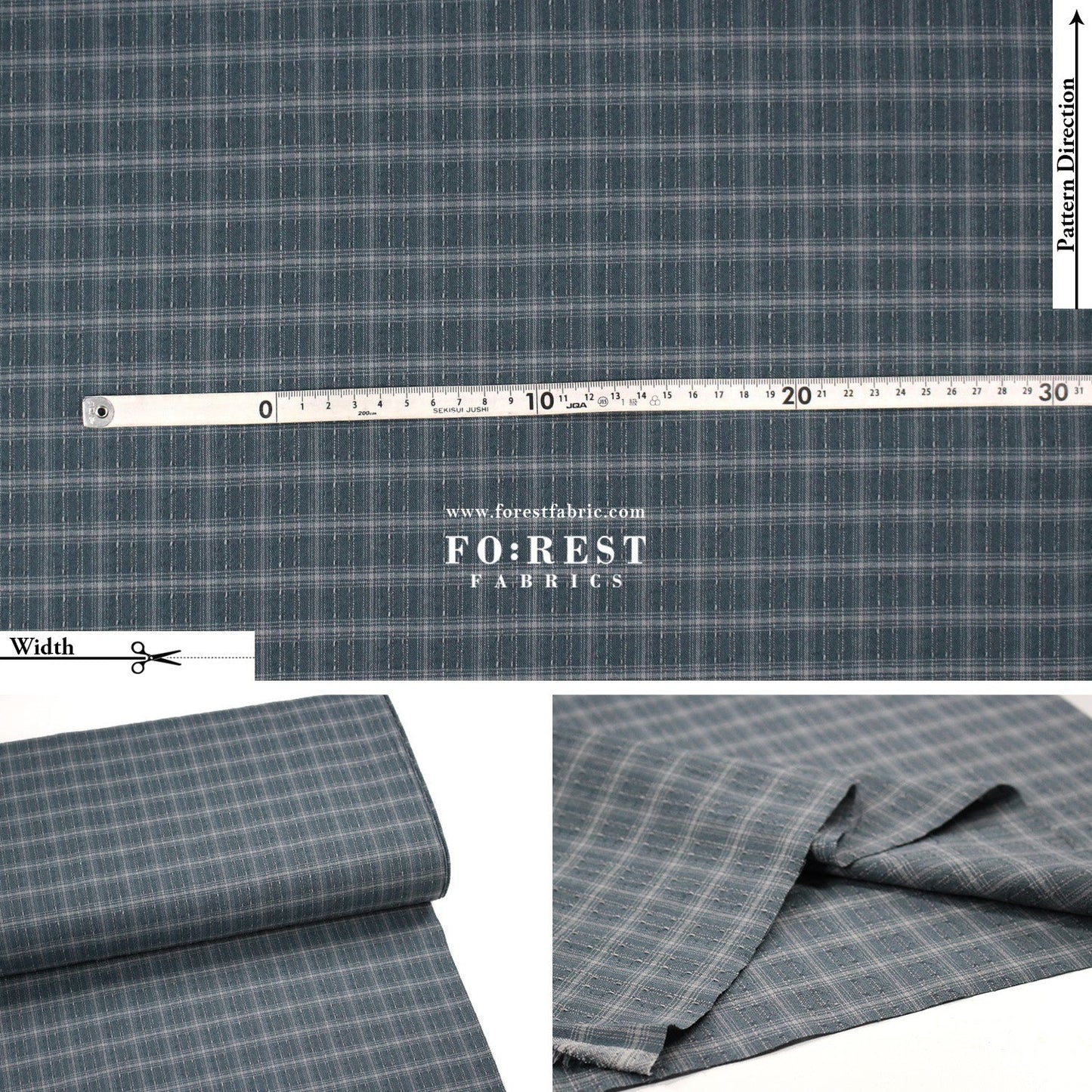 Yarn dyed cotton - Check3 fabric - FO:REST Fabric 布恩堂Liberty fabrictana lawnjapanese fabricykk zipper