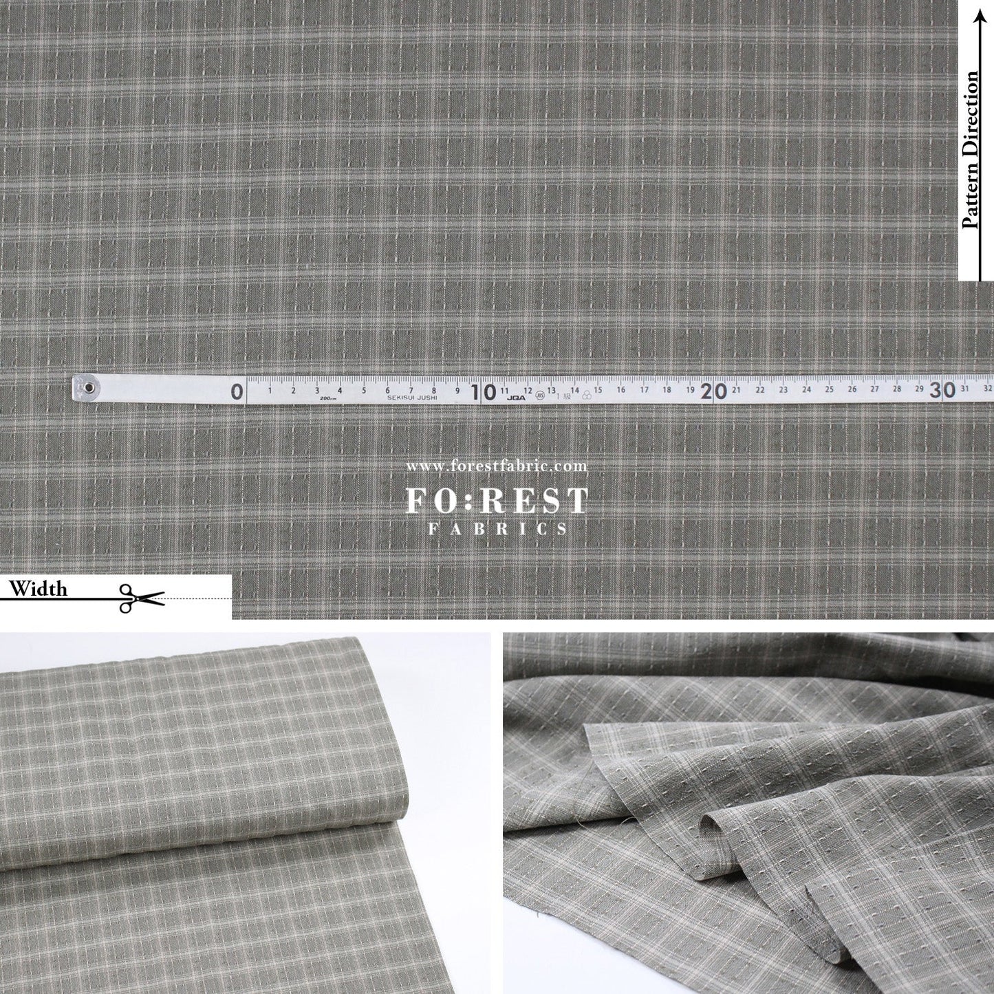 Yarn dyed cotton - Check3 fabric - FO:REST Fabric 布恩堂Liberty fabrictana lawnjapanese fabricykk zipper