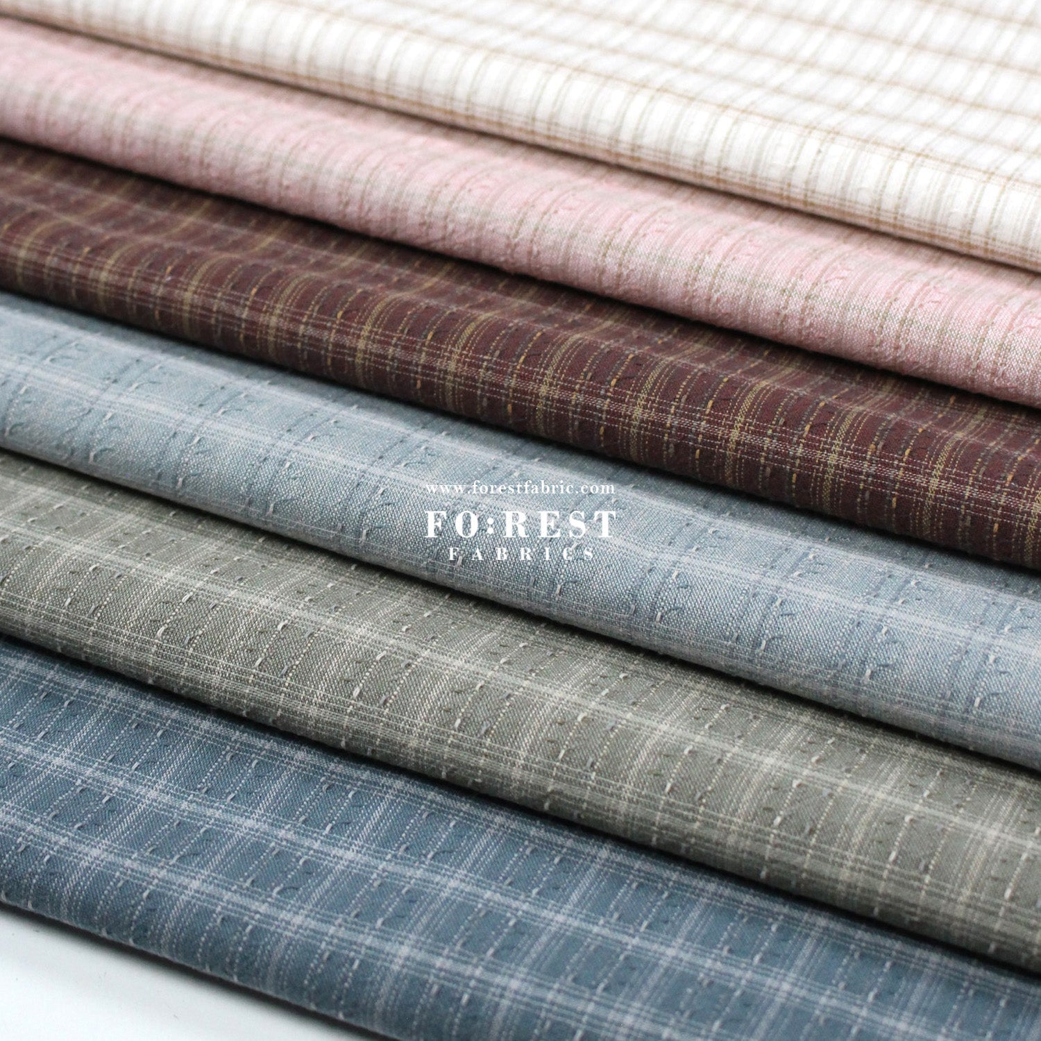 Yarn dyed cotton - Check3 fabric - FO:REST Fabric 布恩堂Liberty fabrictana lawnjapanese fabricykk zipper
