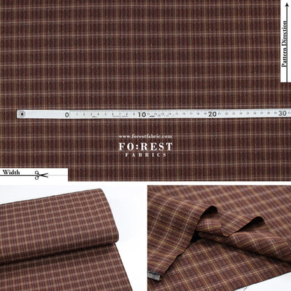 Yarn dyed cotton - Check3 fabric - FO:REST Fabric 布恩堂Liberty fabrictana lawnjapanese fabricykk zipper