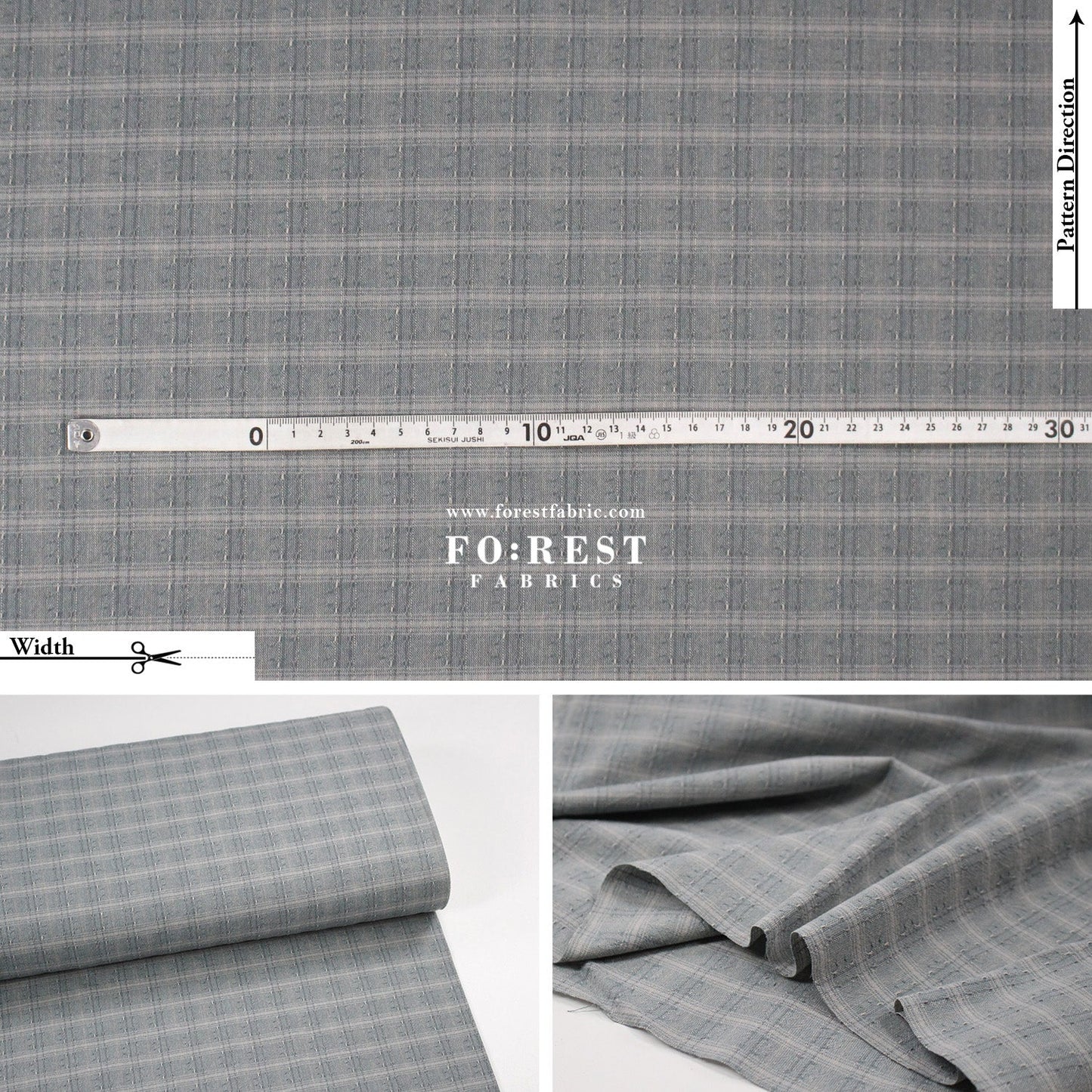 Yarn dyed cotton - Check3 fabric - FO:REST Fabric 布恩堂Liberty fabrictana lawnjapanese fabricykk zipper
