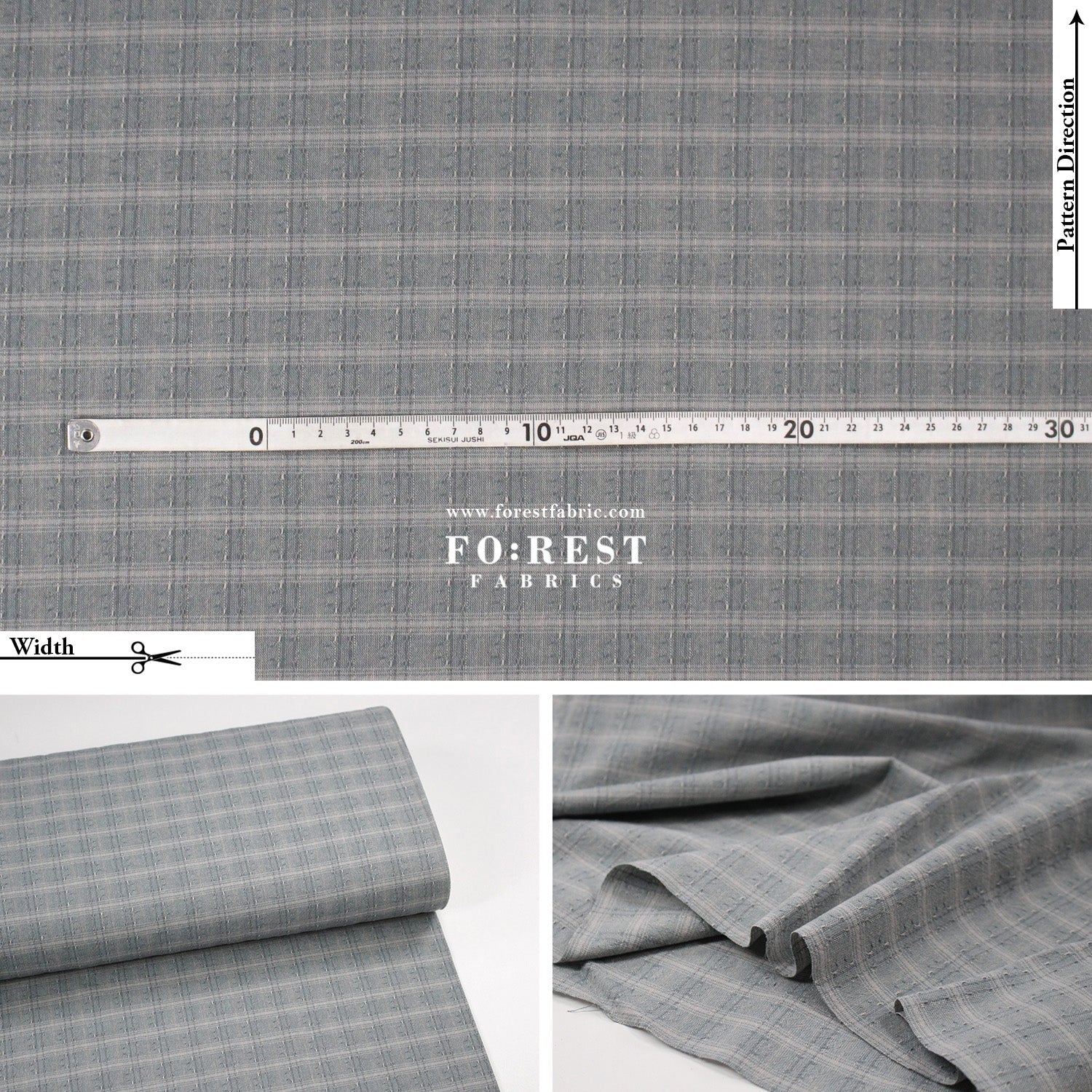 Yarn dyed cotton - Check3 fabric - FO:REST Fabric 布恩堂Liberty fabrictana lawnjapanese fabricykk zipper
