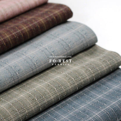 Yarn dyed cotton - Check3 fabric - FO:REST Fabric 布恩堂Liberty fabrictana lawnjapanese fabricykk zipper