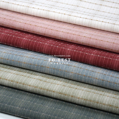 Yarn dyed cotton - Check4 fabric - FO:REST Fabric 布恩堂Liberty fabrictana lawnjapanese fabricykk zipper