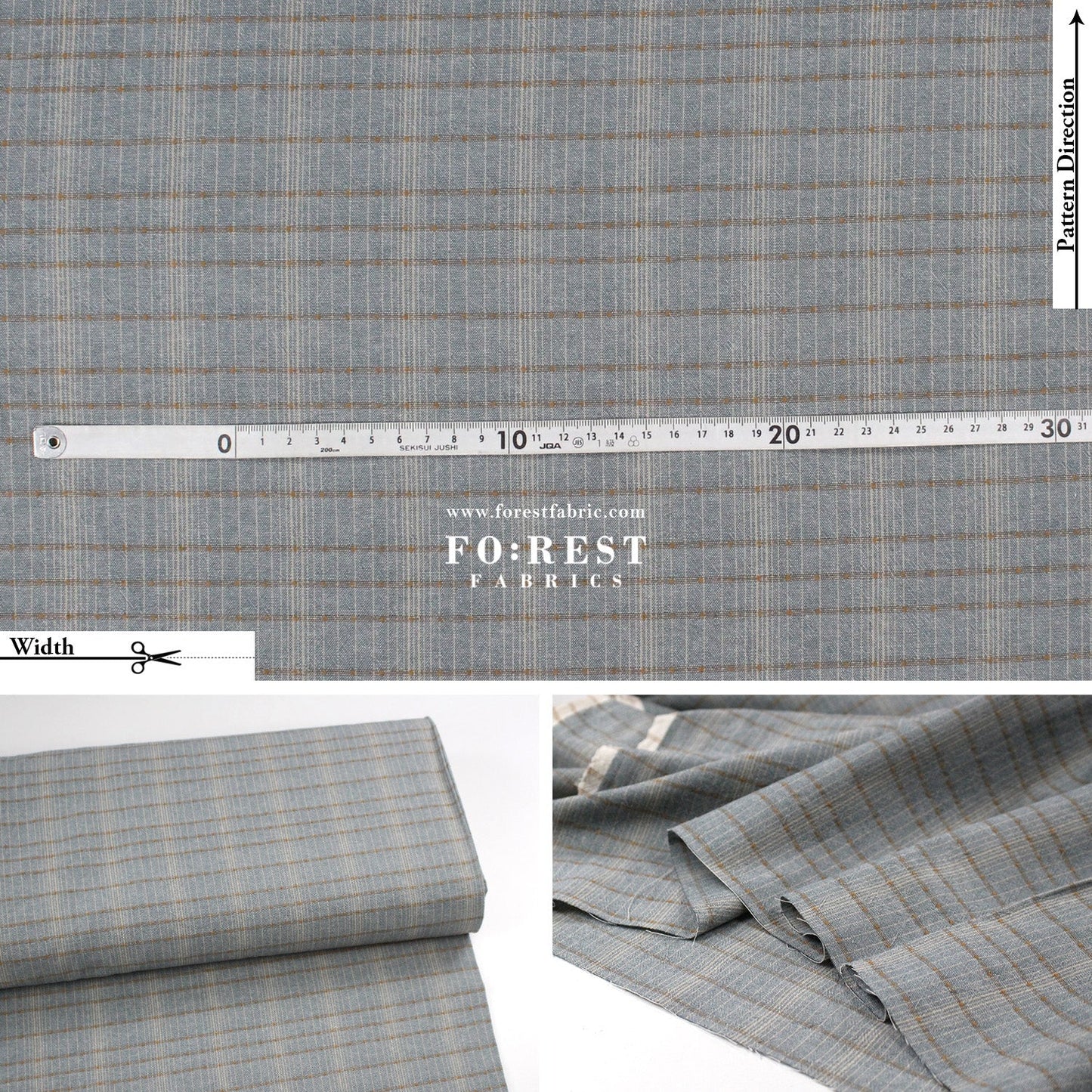 Yarn dyed cotton - Check4 fabric - FO:REST Fabric 布恩堂Liberty fabrictana lawnjapanese fabricykk zipper