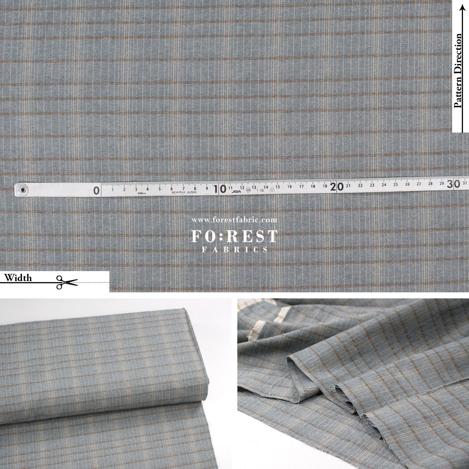 Yarn dyed cotton - Check4 fabric - FO:REST Fabric 布恩堂Liberty fabrictana lawnjapanese fabricykk zipper