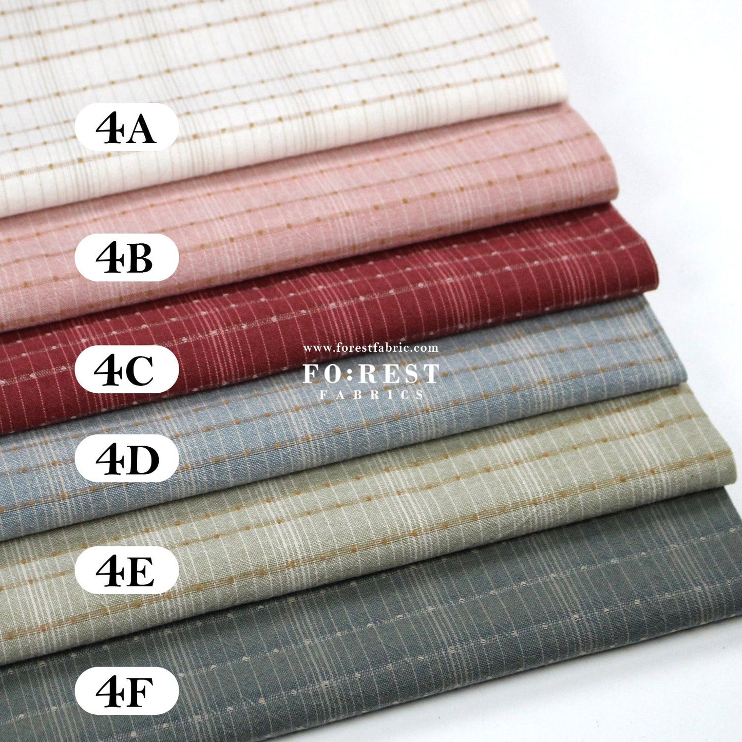 Yarn dyed cotton - Check4 fabric - FO:REST Fabric 布恩堂Liberty fabrictana lawnjapanese fabricykk zipper