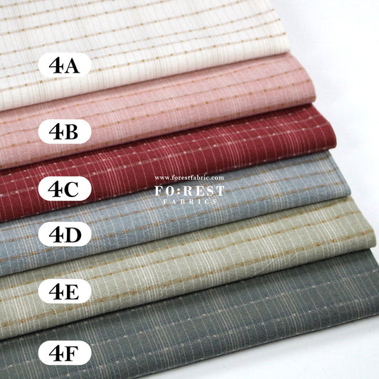 Yarn dyed cotton - Check4 fabric - FO:REST Fabric 布恩堂Liberty fabrictana lawnjapanese fabricykk zipper