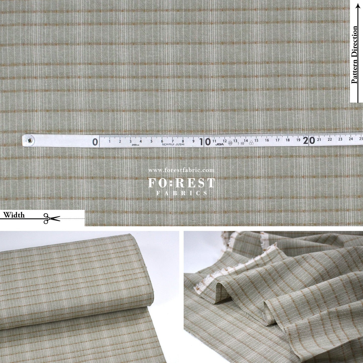 Yarn dyed cotton - Check4 fabric - FO:REST Fabric 布恩堂Liberty fabrictana lawnjapanese fabricykk zipper