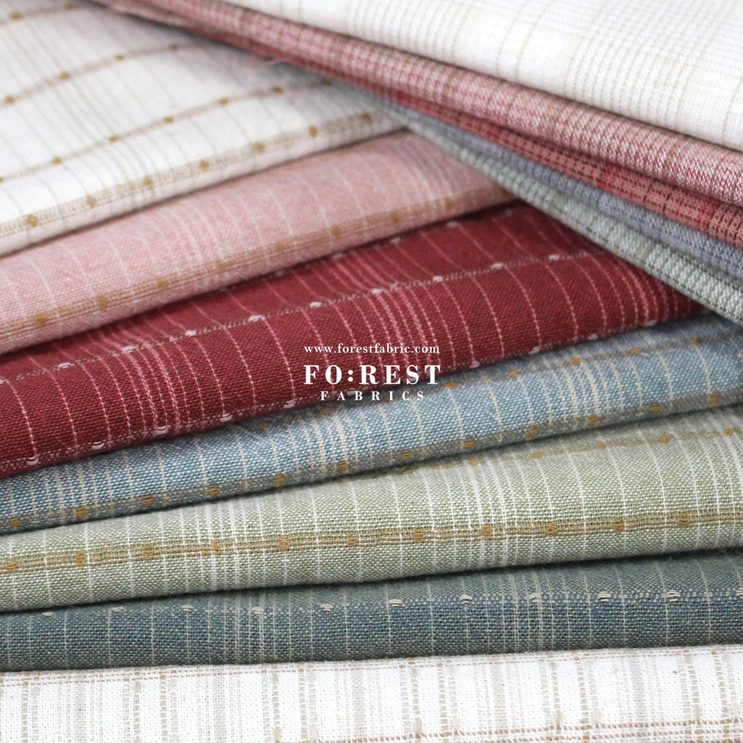 Yarn dyed cotton - Check4 fabric - FO:REST Fabric 布恩堂Liberty fabrictana lawnjapanese fabricykk zipper