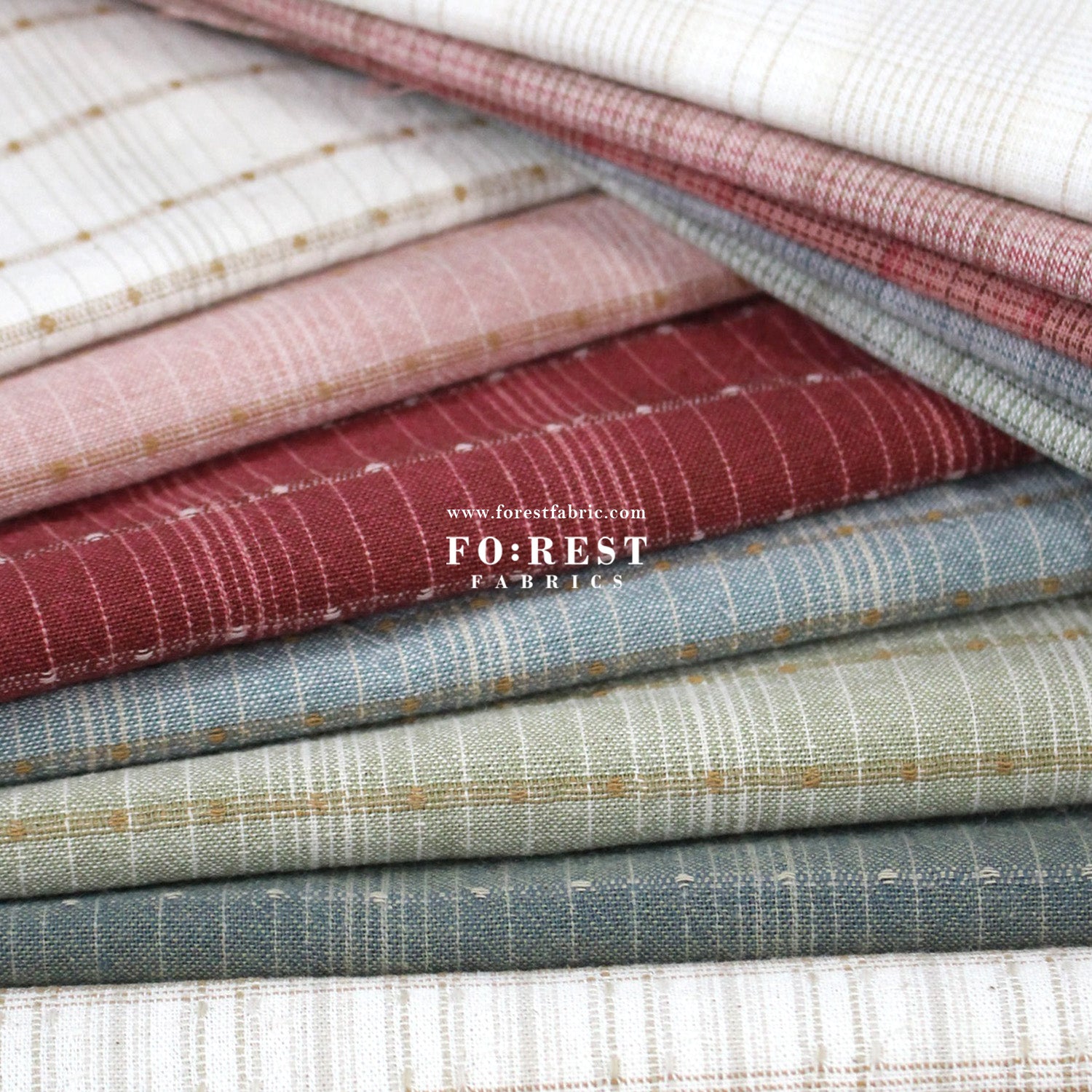 Yarn dyed cotton - Check4 fabric - FO:REST Fabric 布恩堂Liberty fabrictana lawnjapanese fabricykk zipper
