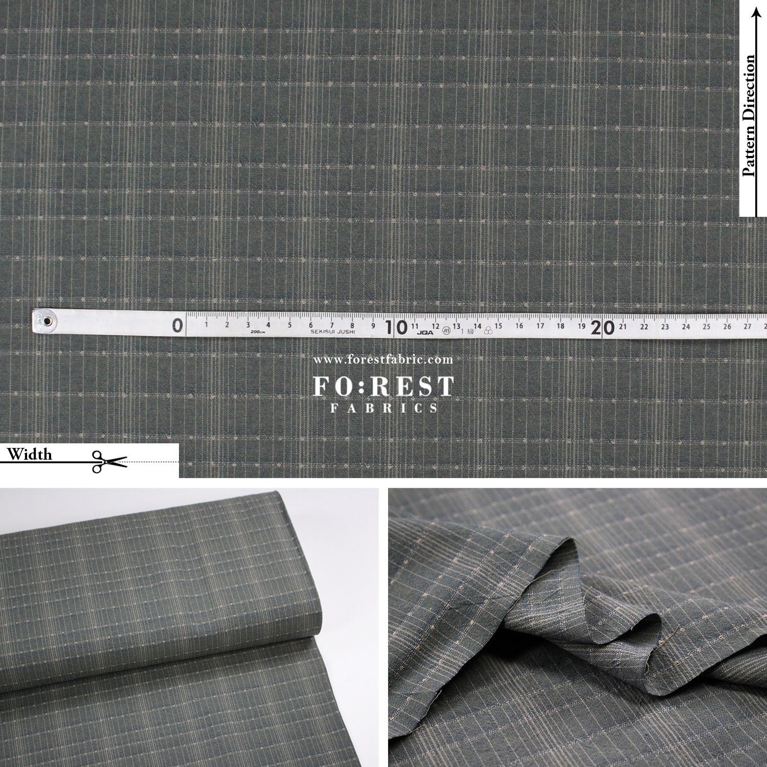 Yarn dyed cotton - Check4 fabric - FO:REST Fabric 布恩堂Liberty fabrictana lawnjapanese fabricykk zipper