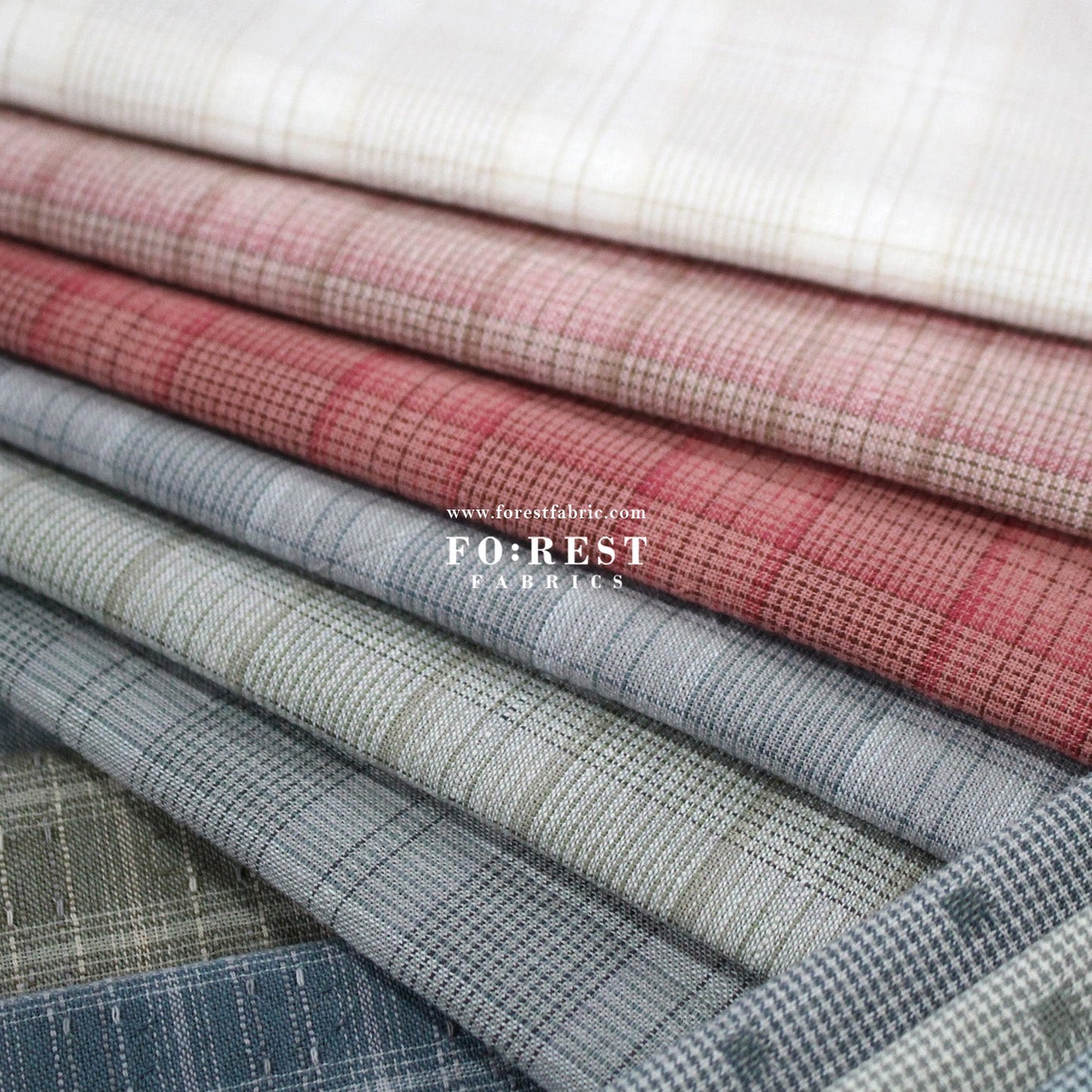 Yarn dyed cotton - Check5 fabric - FO:REST Fabric 布恩堂Liberty fabrictana lawnjapanese fabricykk zipper