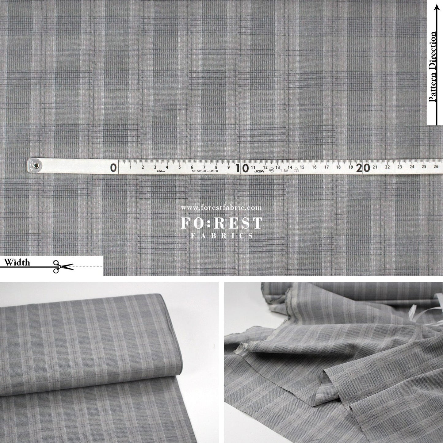 Yarn dyed cotton - Check5 fabric - FO:REST Fabric 布恩堂Liberty fabrictana lawnjapanese fabricykk zipper