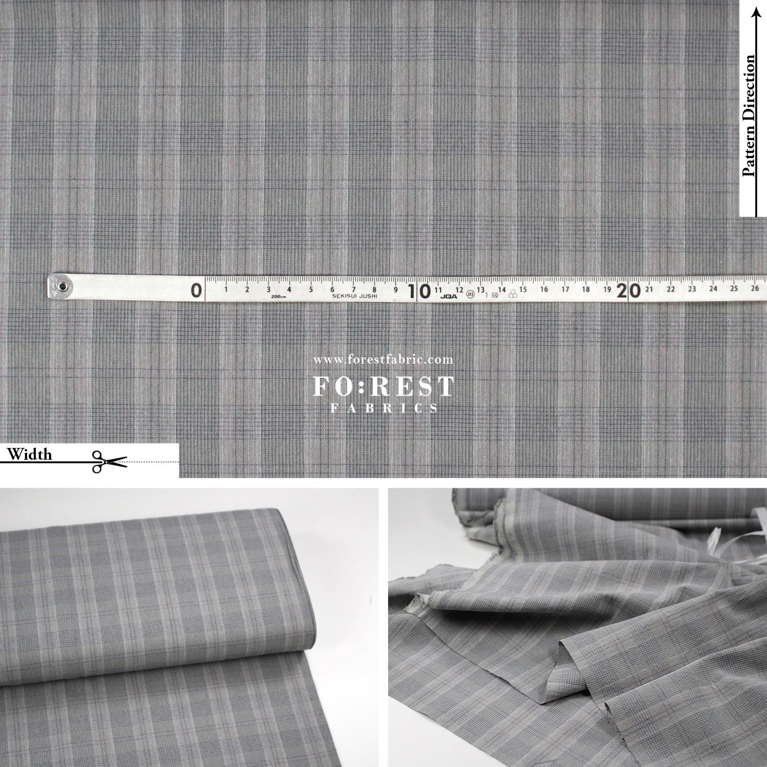 Yarn dyed cotton - Check5 fabric - FO:REST Fabric 布恩堂Liberty fabrictana lawnjapanese fabricykk zipper