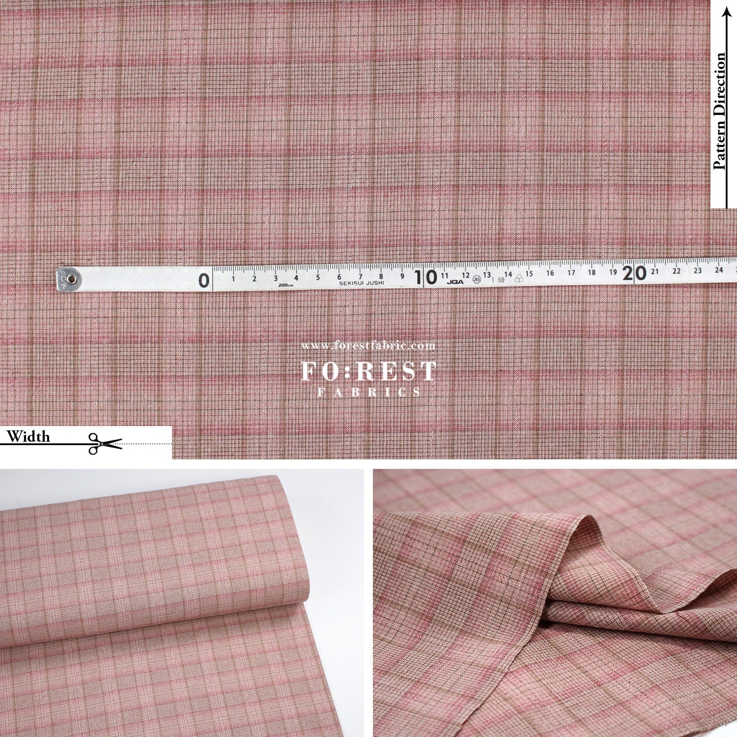 Yarn dyed cotton - Check5 fabric - FO:REST Fabric 布恩堂Liberty fabrictana lawnjapanese fabricykk zipper