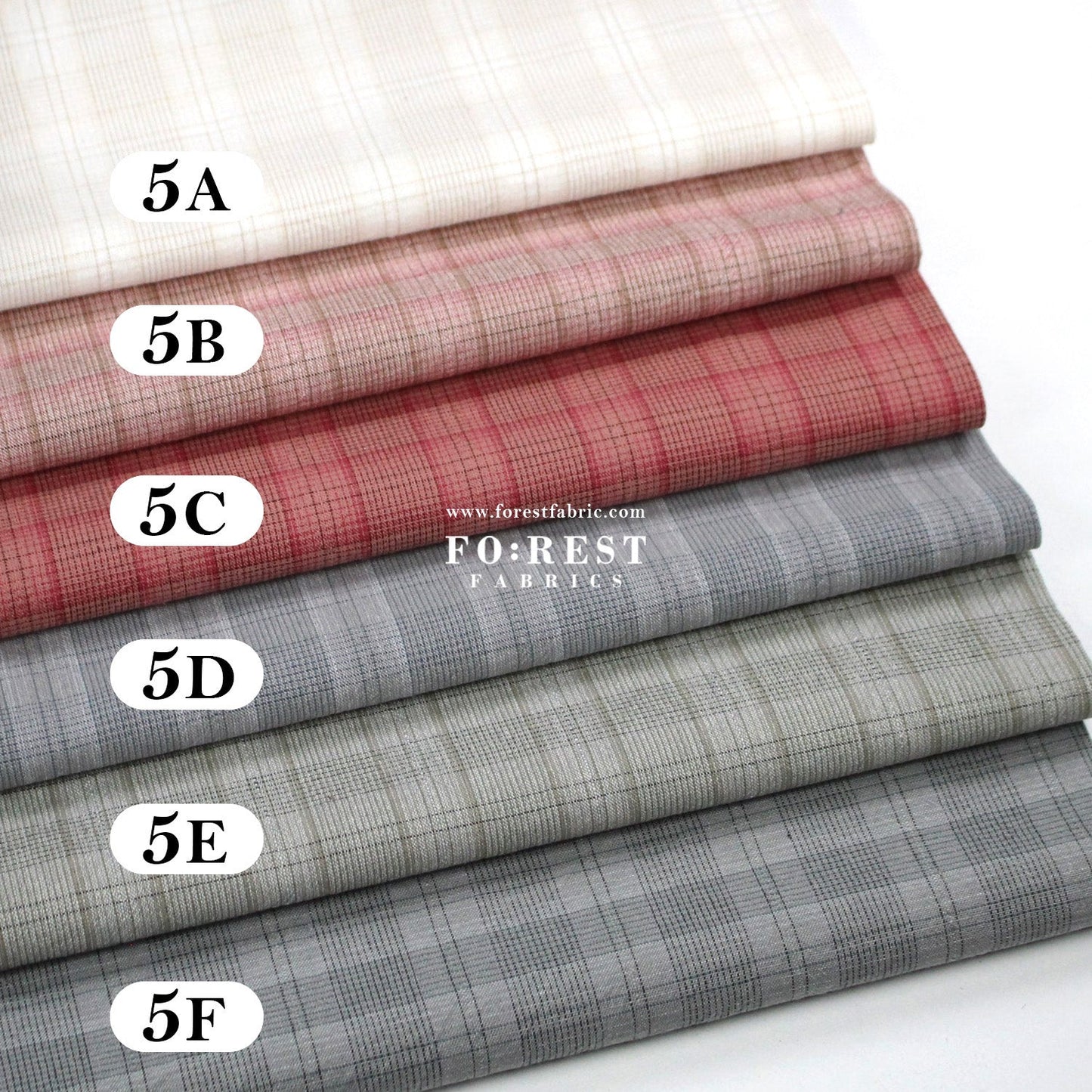 Yarn dyed cotton - Check5 fabric - FO:REST Fabric 布恩堂Liberty fabrictana lawnjapanese fabricykk zipper