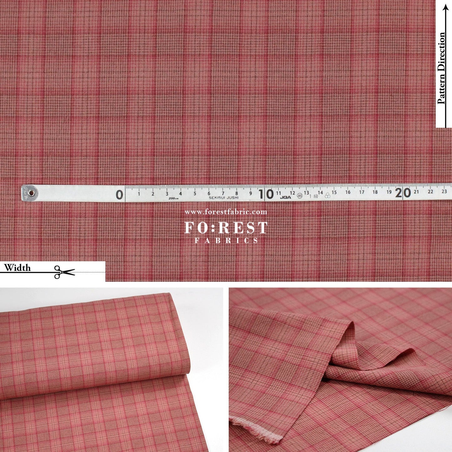 Yarn dyed cotton - Check5 fabric - FO:REST Fabric 布恩堂Liberty fabrictana lawnjapanese fabricykk zipper