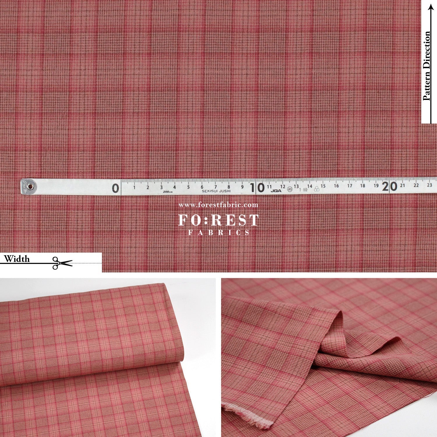 Yarn dyed cotton - Check5 fabric - FO:REST Fabric 布恩堂Liberty fabrictana lawnjapanese fabricykk zipper