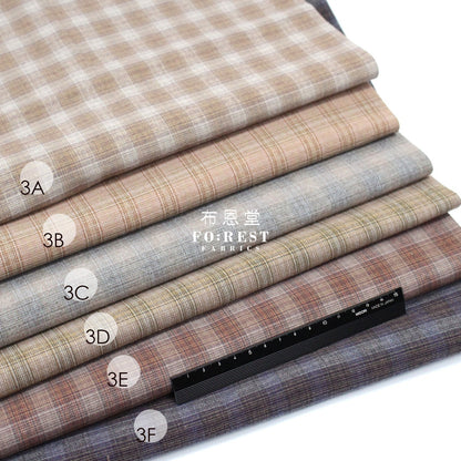 Yarn dyed cotton - Grid 3 fabric - FO:REST Fabric 布恩堂Liberty fabrictana lawnjapanese fabricykk zipper