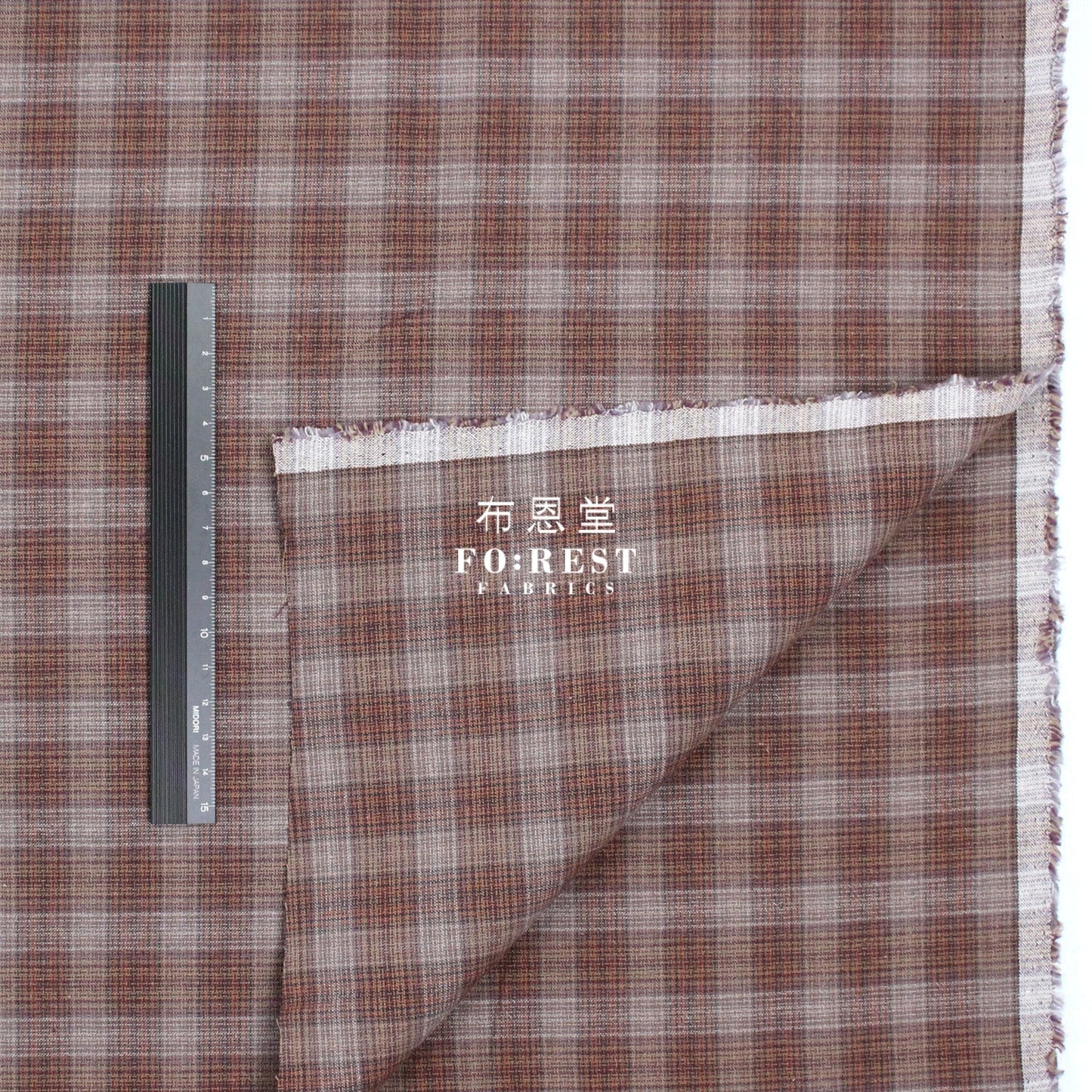 Yarn dyed cotton - Grid 3 fabric - FO:REST Fabric 布恩堂Liberty fabrictana lawnjapanese fabricykk zipper