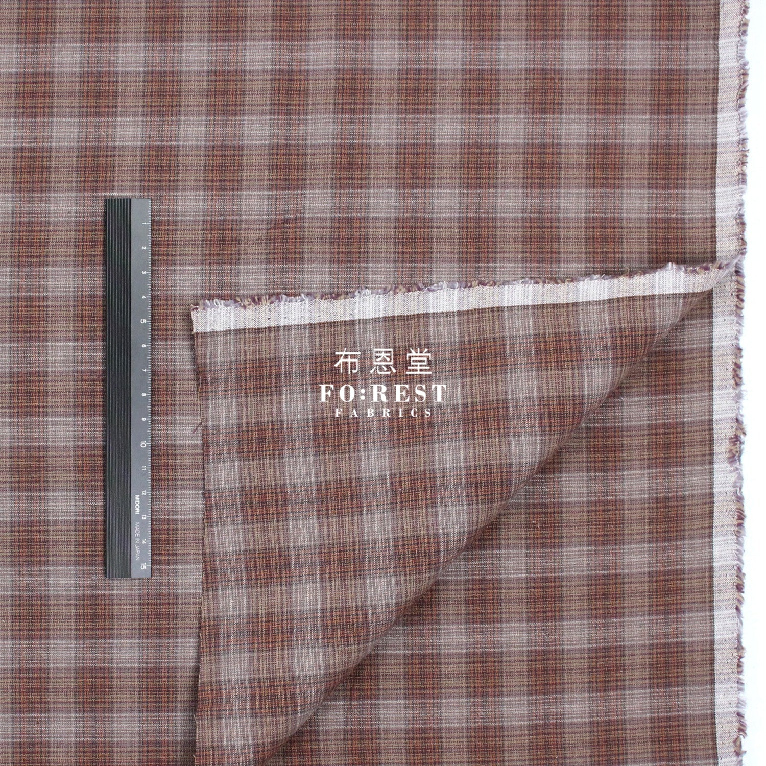 Yarn dyed cotton - Grid 3 fabric - FO:REST Fabric 布恩堂Liberty fabrictana lawnjapanese fabricykk zipper