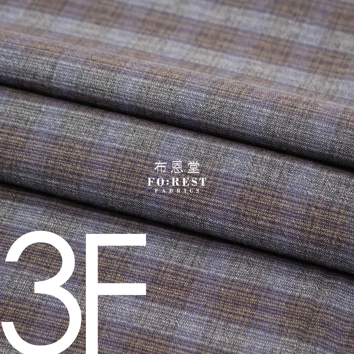 Yarn dyed cotton - Grid 3 fabric - FO:REST Fabric 布恩堂Liberty fabrictana lawnjapanese fabricykk zipper