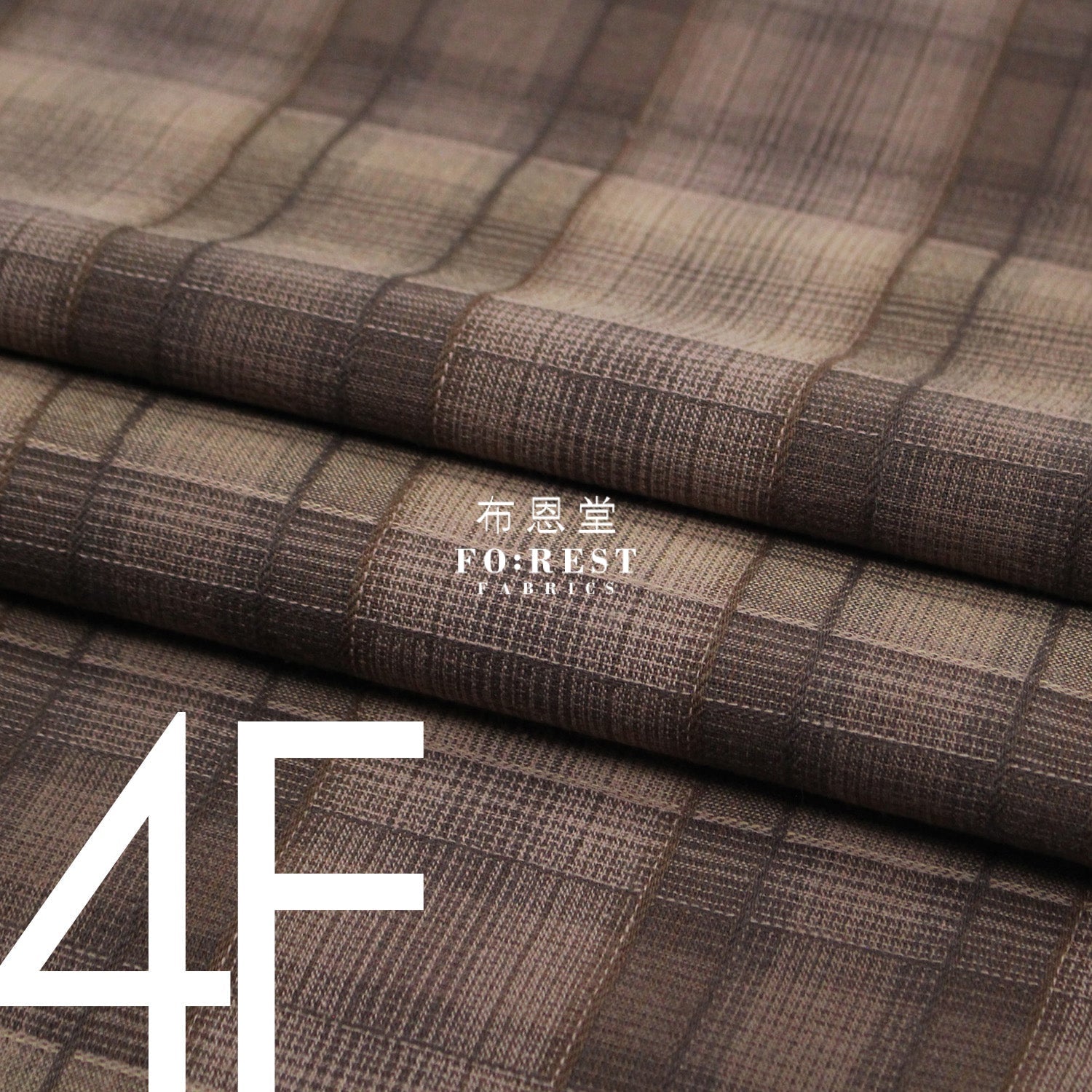 Yarn dyed cotton - Grid 4 fabric - FO:REST Fabric 布恩堂Liberty fabrictana lawnjapanese fabricykk zipper