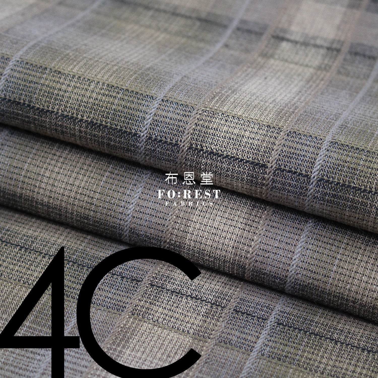 Yarn dyed cotton - Grid 4 fabric - FO:REST Fabric 布恩堂Liberty fabrictana lawnjapanese fabricykk zipper