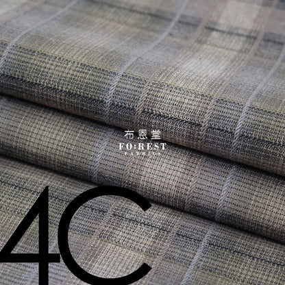 Yarn dyed cotton - Grid 4 fabric - FO:REST Fabric 布恩堂Liberty fabrictana lawnjapanese fabricykk zipper