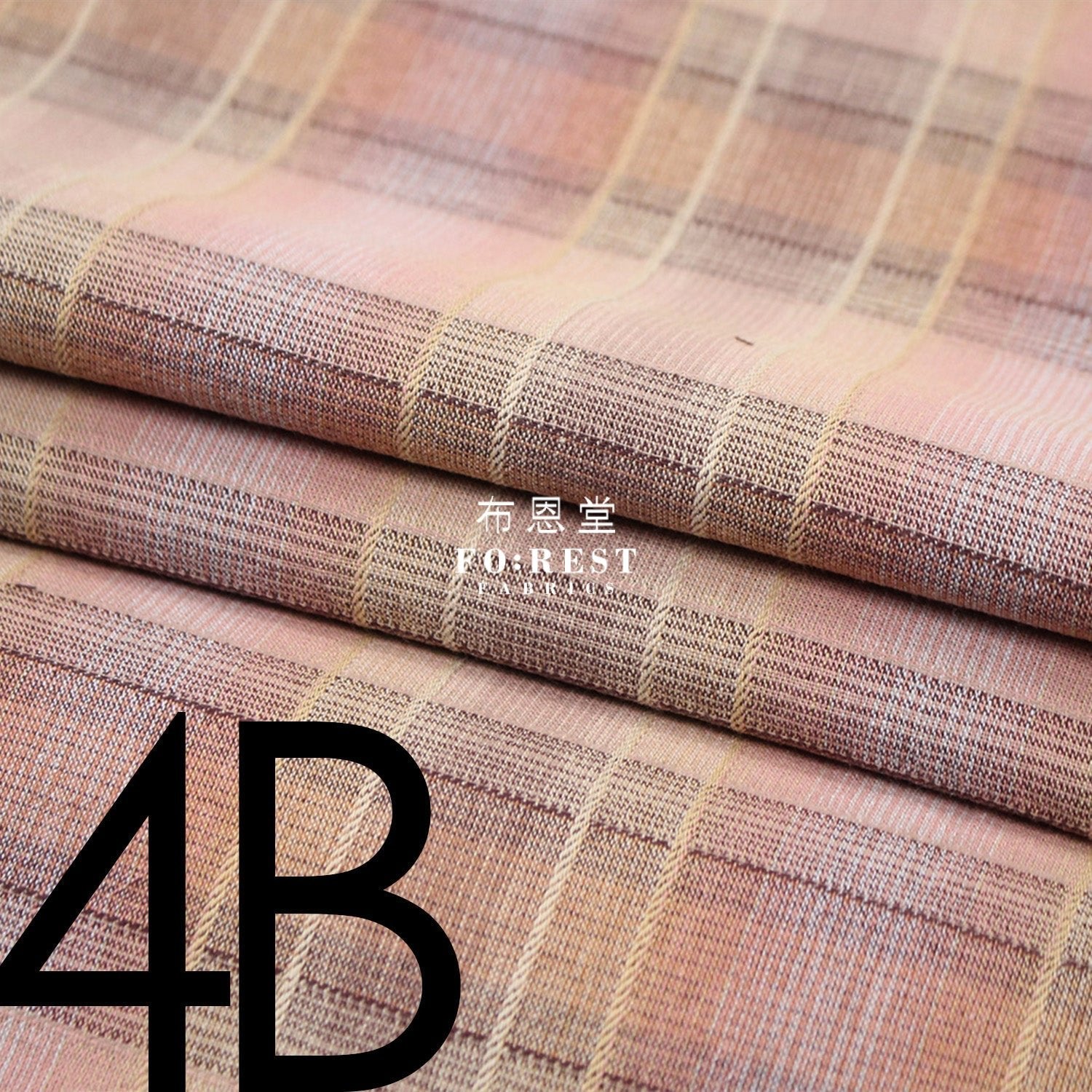 Yarn dyed cotton - Grid 4 fabric - FO:REST Fabric 布恩堂Liberty fabrictana lawnjapanese fabricykk zipper