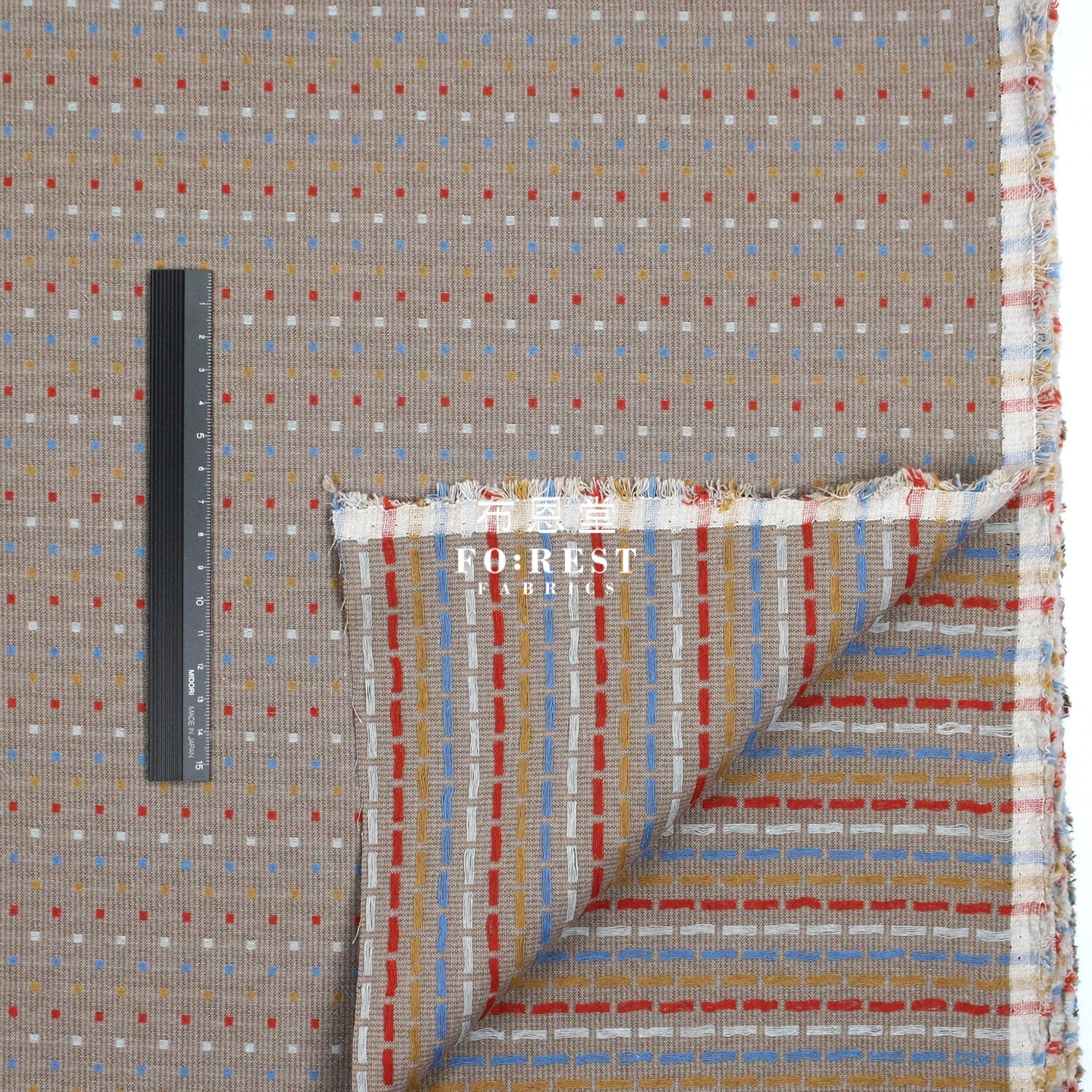 Yarn dyed cotton - Grid 5 fabric - FO:REST Fabric 布恩堂Liberty fabrictana lawnjapanese fabricykk zipper