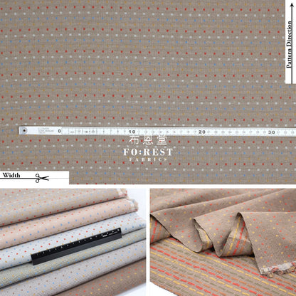 Yarn dyed cotton - Grid 5 fabric - FO:REST Fabric 布恩堂Liberty fabrictana lawnjapanese fabricykk zipper