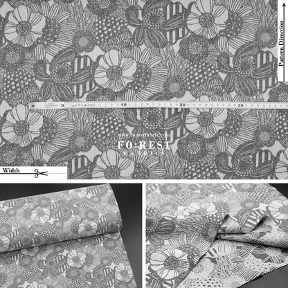Yarn Dyed Cotton Jacquard - Art Flower - FO:REST Fabric 布恩堂Liberty fabrictana lawnjapanese fabricykk zipper