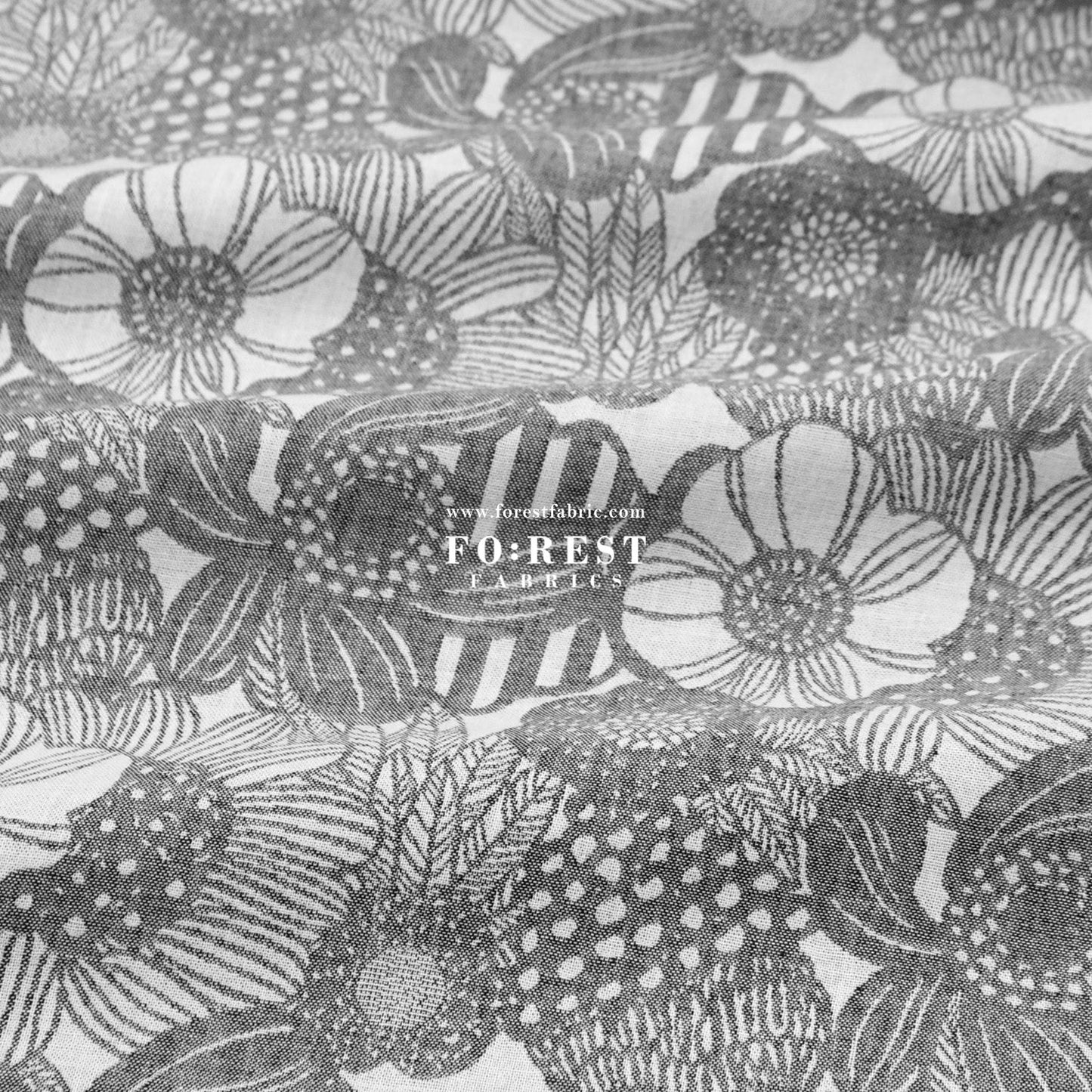 Yarn Dyed Cotton Jacquard - Art Flower - FO:REST Fabric 布恩堂Liberty fabrictana lawnjapanese fabricykk zipper