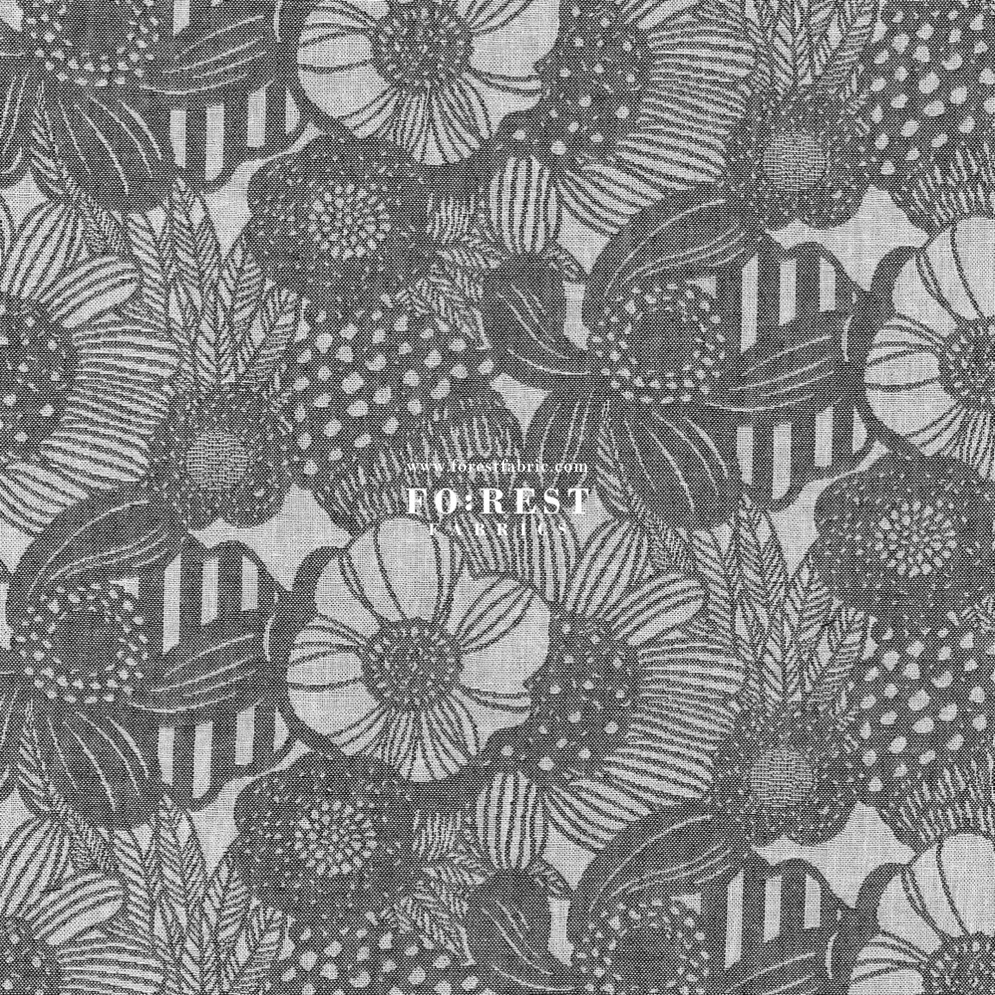 Yarn Dyed Cotton Jacquard - Art Flower - FO:REST Fabric 布恩堂Liberty fabrictana lawnjapanese fabricykk zipper