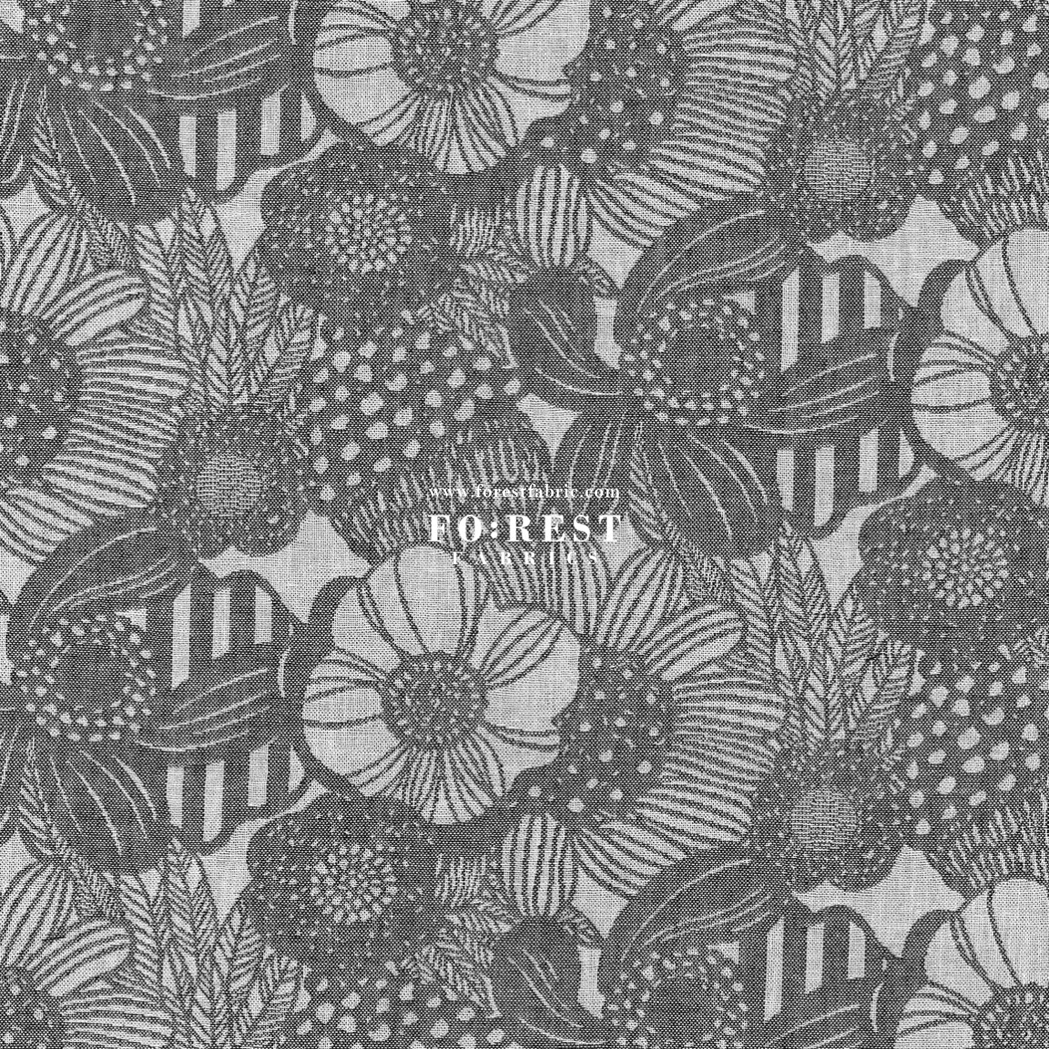 Yarn Dyed Cotton Jacquard - Art Flower - FO:REST Fabric 布恩堂Liberty fabrictana lawnjapanese fabricykk zipper