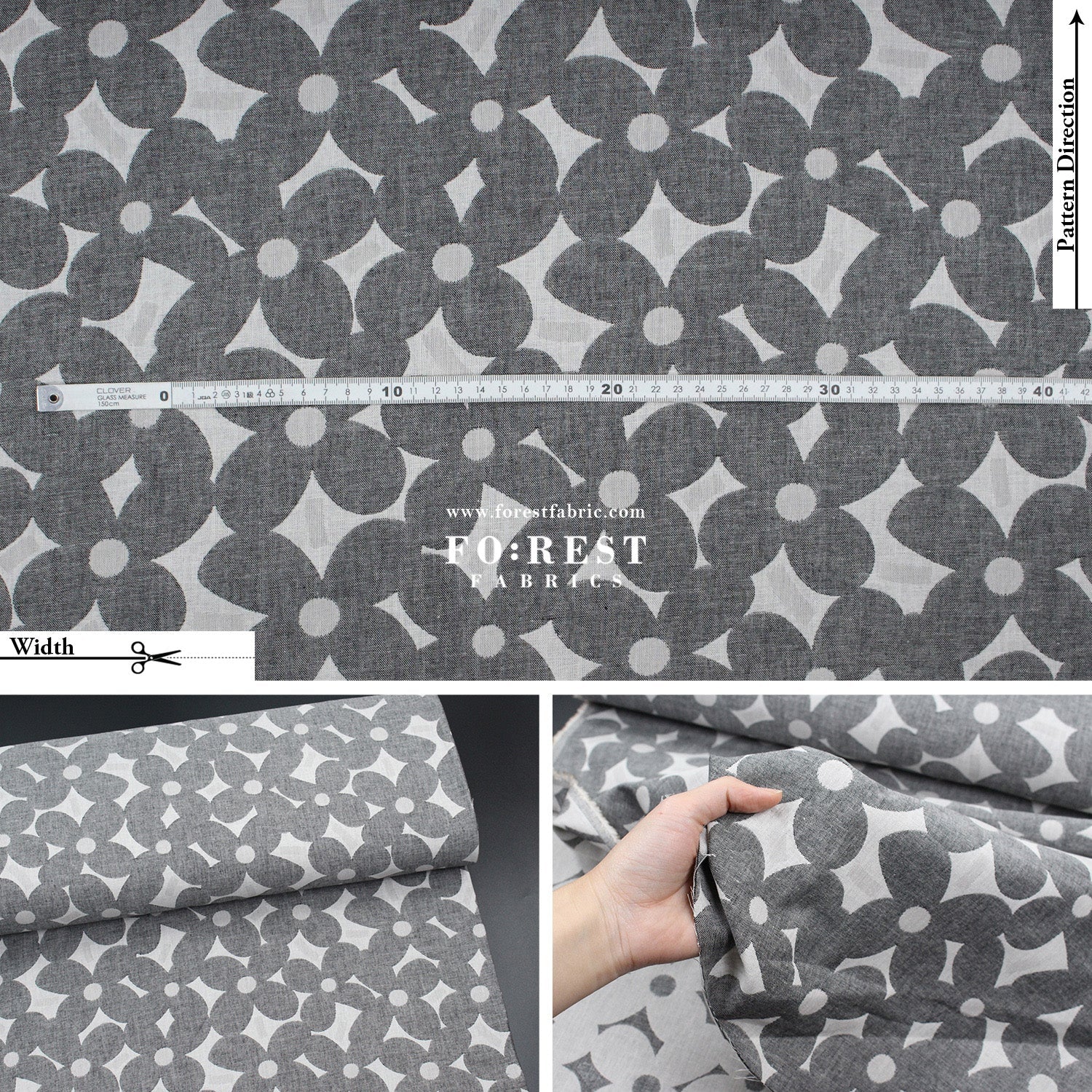 Yarn Dyed Cotton Jacquard - Mugwort Flower - FO:REST Fabric 布恩堂Liberty fabrictana lawnjapanese fabricykk zipper