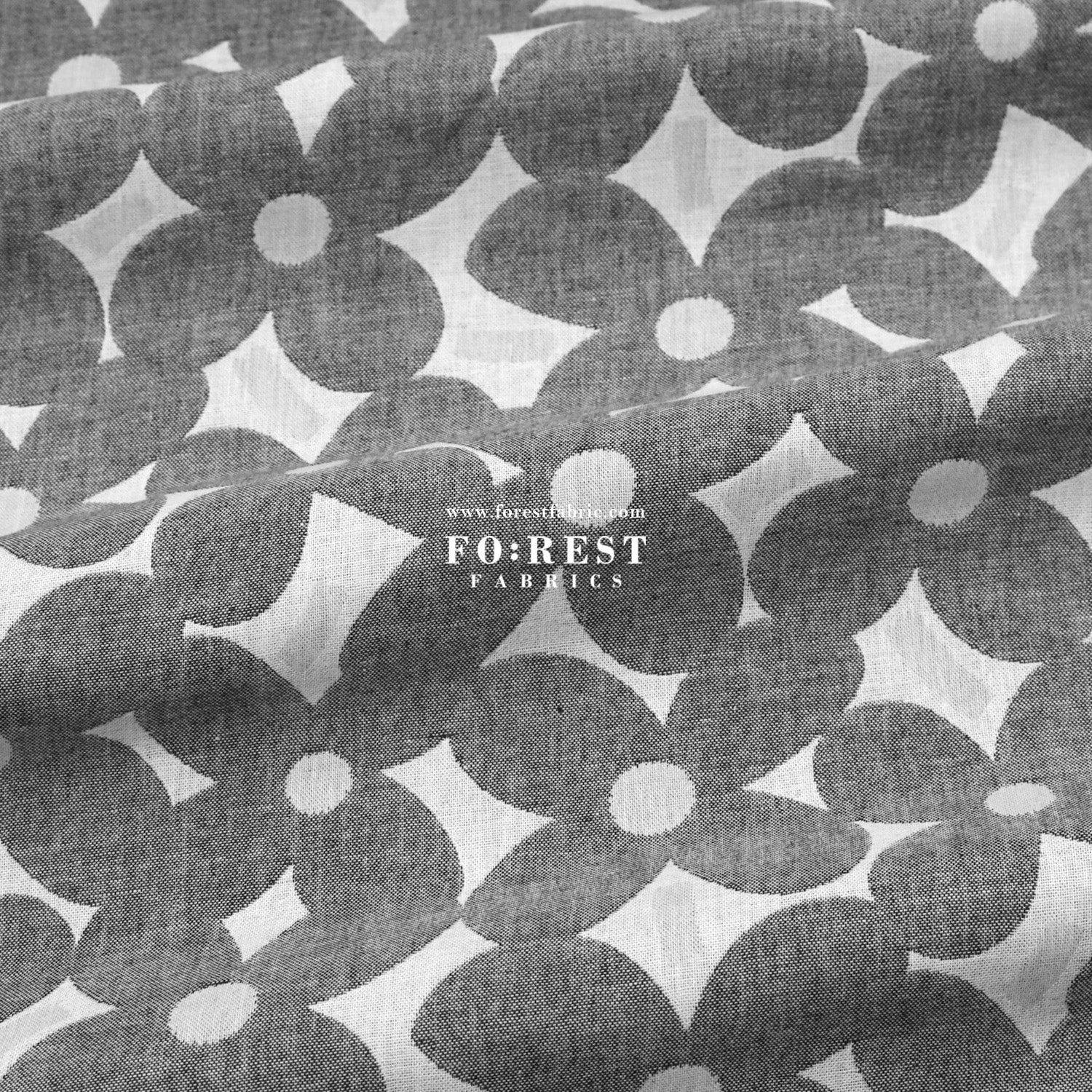 Yarn Dyed Cotton Jacquard - Mugwort Flower - FO:REST Fabric 布恩堂Liberty fabrictana lawnjapanese fabricykk zipper