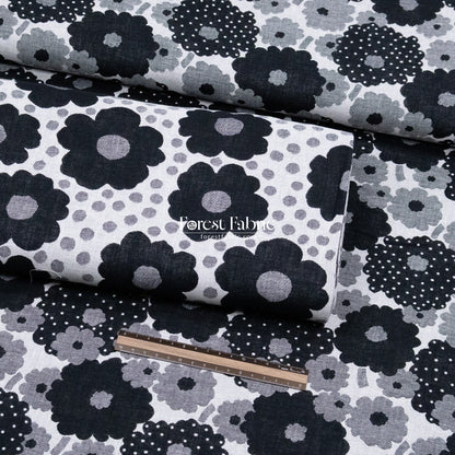 Yarn Dyed Cotton Jacquard - Polka Dot Flower - FO:REST Fabric 布恩堂Liberty fabrictana lawnjapanese fabricykk zipper