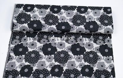 Yarn Dyed Cotton Jacquard - Polka Dot Flower - FO:REST Fabric 布恩堂Liberty fabrictana lawnjapanese fabricykk zipper